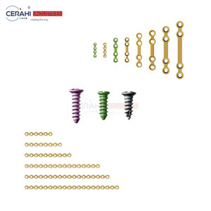 ชุดเพลทและสกรูไทเทเนียมมุมฉาก1.95มม. 2.3มม./เจาะด้วยตัวเองเจาะ4รู6รูสแตนเลสสตีล - Product Image 1