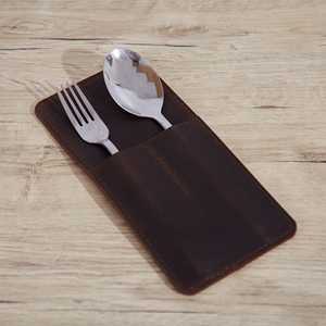Estuche Enrollable para Cubiertos de Cuero Duradero de Lujo Personalizado, Estuche de Almacenamiento de Utensilios Impermeable y Resistente a los Golpes para Eventos de Catering al por Mayor - Product Image 5