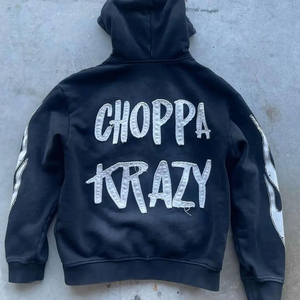 Prix bon marché OEM 100% coton Vintage Distressed Graphic Hoodie pour homme Oversized Baggy Flare Sleeves Winter Hoodie - Product Image 5