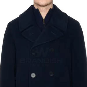 Fashion Wear Windproof <b>Men</b> Peacoat Breathable Lightweight Hot Selling Custom Logo Design <b>Men</b> Winter Peacoat - Product Image 3