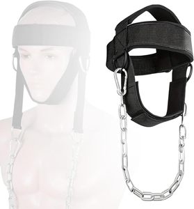 Arnés de Cuello Ajustable Unisex con Correa de Barbilla Antideslizante 100% Lana para Levantamiento de Pesas, Entrenamiento de Fuerza y Ejercicios en Casa - Product Image 3