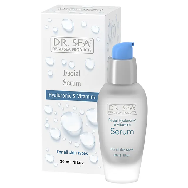 Hochwertiges Hyaluronic & Vitamins-Gesichts serum von Dr.SEA Cosmetics Dead Sea Products Israel-zertifizierte kostenlose Proben Schnelle Lieferung