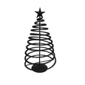 Glamorous Design Iron Christmas Decorativo X-Mas Tree Shiny Black PC Hecho a mano Personalizado al por mayor a granel - Product Image 1