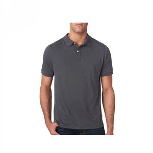 Camisetas lisas de manga corta personalizadas unisex con logotipo bordado patrón sólido para golf o ropa informal al por mayor para Polos - Product Image 1