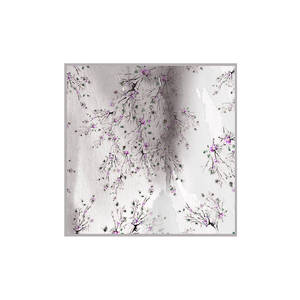 ผ้าพันคอผ้าฝ้ายลายดอกไม้สีเทาสำหรับฤดูร้อน - Product Image 1