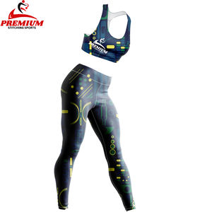 Nuevo Sujetador deportivo para mujer y pantalones para correr, mallas con estampado de sublimación, traje de Yoga, conjunto de ropa deportiva, transpirable, ajustado para Yoga - Product Image 1