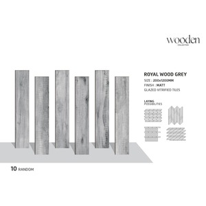 Real madera gris 200x1200mm porcelana mosaico madera tablones baldosas India fabricante - Product Image 1