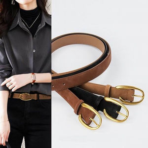 Casual Cow Hide Leather <b>Belt</b> for <b>Men</b> with Steel <b>Buckle</b> 35MM Width and Custom Logo - Product Image 5