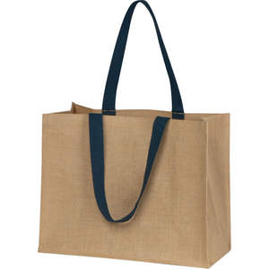 Sac en jute à logo imprimé personnalisé le plus vendu avec poignée en toile de jute de grande capacité pour textiles et produits en cuir - Product Image 1