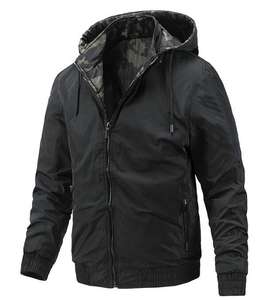 Chaqueta Bomber con Capucha y Cuello Alto Ecológica OEM, Fabricada con Tela Cómoda, Sensación Ligera, Corte Moderno, Moda Urbana - Product Image 1