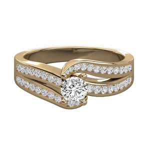 Bague solitaire en or 10 carats pour femmes, diamant cultivé en laboratoire - Product Image 4