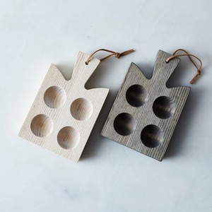 Estante de madera rústico duradero para huevos para almacenamiento de cocina de granja y arreglo de decoración del hogar de campo Natural - Product Image 4