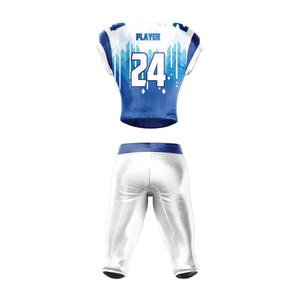 Vente en gros Tenue de sport unisexe, uniforme, maillot de football américain personnalisé, ensemble de sublimation sérigraphié en sergé de conte et respirant - Product Image 2
