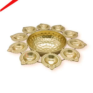 2024 plus beau dernier Design Diwali décoratif métal pooja Urli Diya - Product Image 4