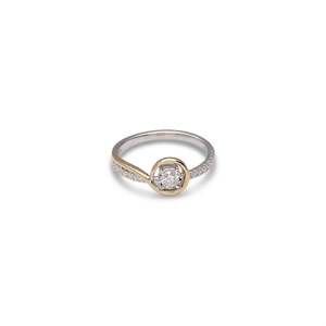 Bague Nova Sparkle Fashion en or jaune et diamants blancs - Product Image 1