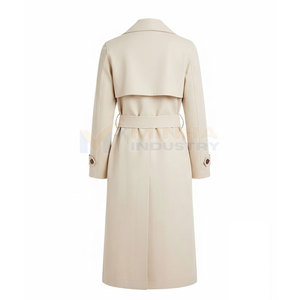 Abrigos Largos de Mujer con Cuello Personalizado de Última Moda / Abrigos Largos de Mujer Hechos con Material 100% Transpirable y de Secado Rápido - Product Image 2