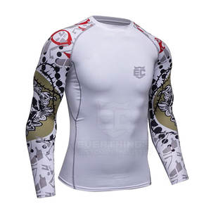 Camisas de compresión para hombre de alta calidad más vendidas, patrón sólido hecho a medida, 220 gramos, tela de poliéster 100%, peso de secado rápido - Product Image 4