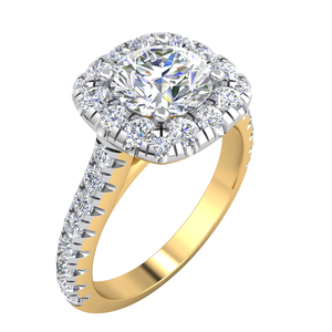 Elegante anillo clásico de oro de 10 quilates para mujer 1.53Cts VS Clarity Lab Grown EF Color Diamond Jewelry - Product Image 1