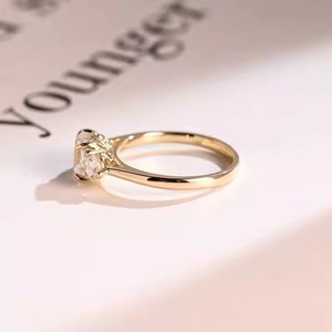 Gold Three Lab Diamond Engagement Ring 2.50CTW VVS1 <b>Cushion</b> Cut Lab Grown Diamond Anniversary Gift Wedding Fine Jewelry Her - Product Image 3