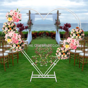 ขาตั้งอลูมิเนียมตกแต่งงานแต่งงานแบบโบราณทำจากโลหะสแตนเลสรูปทรงไม่ซ้ำใครทำจากโลหะทองสไตล์หรูหราใหม่ - Product Image 3