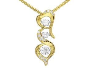 Colgante de corazón de racimo clásico con diamantes de moissanita redondos Collar de joyería de plata elegante Regalo - Product Image 1
