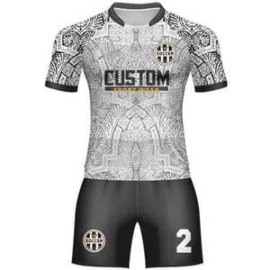 Uniformes de rugby noir/blanc ajustement parfait confortable durable personnalisable pour les équipes de rugby et le jeu compétitif - Product Image 5