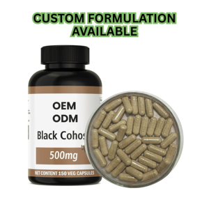 Suplemento al por mayor de OEM Extracto de cohosh negro natural puro 500mg 150 CÁPSULAS DE cohosh negro orgánico - Product Image 2