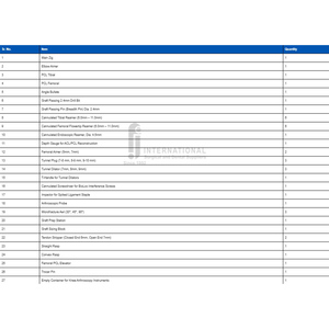 Artroscopia de rodilla ACL PCL de alta calidad, juego de instrumentos de cirugía Manual de acero inoxidable, base de fuente de alimentación, instrumentos quirúrgicos - Product Image 6