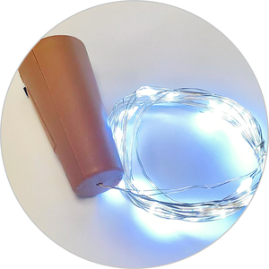 2m. Filo luminoso bianco freddo con tappo a bottiglia (Electro DH 79.722/DIA) - Product Image 1