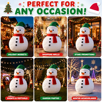Personaje Navideño Inflable de Peluche Personalizado: Papá Noel, Hombre de Jengibre, Reno, Pingüino, Oso, Muñeco de Nieve, Elfo, Cascanueces, Decoración Esponjosa