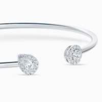 Bracelet minimaliste en diamant cultivé en laboratoire, taille brillante, perçé au laser, OEM/ODM. Or massif 14K/18K/22K sur mesure, largeur 2 mm. Articles de luxe pour femmes
