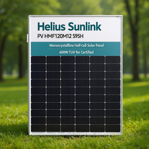 Panneau solaire monocristallin demi-cellule Helius Sunlink PV HMF120M12 595H 600W certifié TUV - Product Image 3