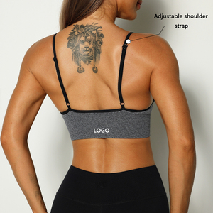 ชุดกีฬาที่ไร้รอยต่อยิมโยคะกีฬาร้อนขายข้ามกลับเสื้อ Bra เซ็กซี่ออกแบบชุดชั้นในกีฬาสําหรับผู้หญิง - Product Image 4