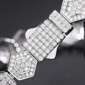 RB Gems Personnalisé Marquise Coeur Coupe Poire Tennis Chaîne VVS Moissanite Diamant GIA Certifié 14K Or Charme Bracelet Style Romantique - Product Image 4