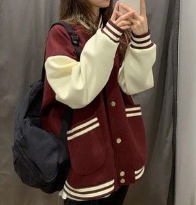 Veste universitaire élégante avec logo imprimé en 3D pour femme Vestes universitaires coupe-vent OEM personnalisées Vestes Letterman pour femmes en gros - Product Image 4