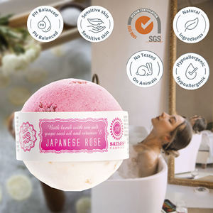 Zen Bloom Bombas de Baño Efervescentes Rosa Japonesa, Ritual Elegante para la Piel, Baño de Tacto Suave, Hecho a Mano en Letonia, Marca Privada, Suministro al por Mayor - Product Image 5