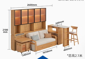 Minimalisti mobili modulari divano letto tavolino da tavolo da Bar <span class=keywords><strong>libreria</strong></span> <span class=keywords><strong>per</strong></span> la casa combinazione libera <span class=keywords><strong>per</strong></span> appartamento Hotel <span class=keywords><strong>soggiorno</strong></span> - Product Image 2