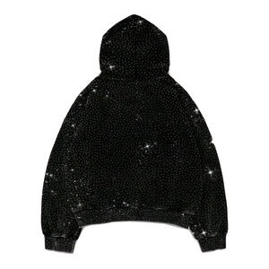 Nouveau sweat à capuche de luxe pour homme 100 % coton, orné de strass en forme de diamant, coupe oversize, haute qualité, entièrement incrusté de diamants, style bling, pour l'automne - Product Image 3