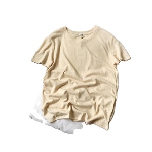 T-shirt décontracté d'entraînement uni à manches courtes pour homme en coton 100% de grande taille pour l'été - Product Image 2