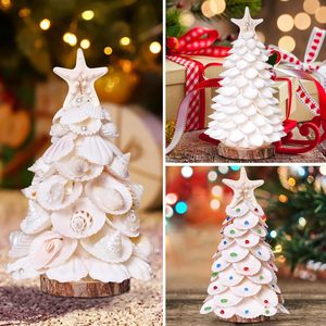 เปลือกหอยทำมือและปลาดาวขนาดเล็กตกแต่งต้นคริสต์มาสที่ไม่ซ้ำกันชุดรูปแบบชายหาดของขวัญตกแต่งคริสต์มาสชายฝั่ง - Product Image 6