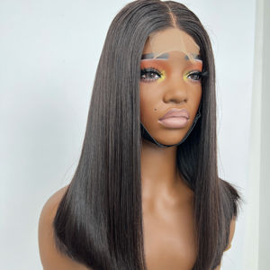 Perruques coupe émoussée droite avec Remy Hair Grade 100% cheveux naturels vietnamiens trame de cheveux Extension de cheveux cheveux bruts non transformés - Product Image 1