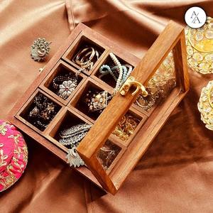 Handmade Kitchen Wooden Masala <b>Box</b> <b>Removable</b> Square Containers Cover Spice Dabba Jewelry <b>Box</b> Condiments Storage American Style - Product Image 5