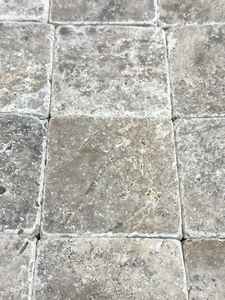 Posavasos de Travertino Plateado Natural 4x4, Juego de Posavasos de Piedra Hechos a Mano de 4 o 6 Piezas, Decoración del Hogar - Product Image 6