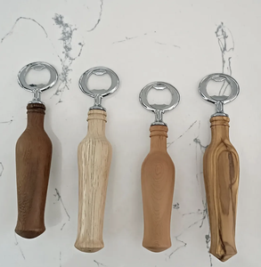 Sacacorchos y abridor de botellas de acero inoxidable y madera de primera calidad, personalizado de fábrica, con mango de madera, operación manual, ecológico - Product Image 1
