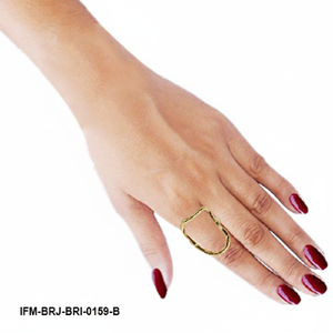 Handmade Organic Brass Statement <b>Ring</b> Abstract Open Form <b>Adjustable</b> <b>Ring</b> Minimal Sculptural Jewelry - Product Image 6