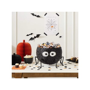 ตะกร้าผักตบชวาสานมือสำหรับใส่ของตกแต่งวันฮาโลวีนสำหรับเป็นของขวัญวันหยุด - Product Image 2