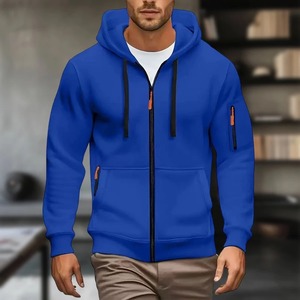 2026New moda sudadera abrigo bolsillos delanteros cálido cremallera chaqueta de lana de cordero hombres y mujeres Otoño Invierno Color puro cárdigan con capucha - Product Image 4