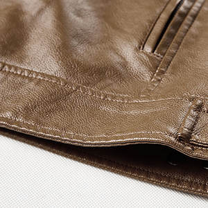 Chaqueta de Cuero para Hombre, Chaqueta de Motocicleta de Cuero Ligera para Uso Diario, Estilo Urbano y de Turismo - Product Image 4