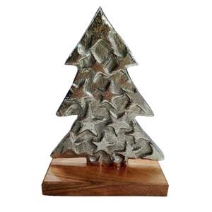 Tabletop <b>Ornament</b> Christmas Decorative Tree With <b>Wooden</b> Base Modern Aesthetic Room Decor <b>Ornaments</b> - Product Image 1