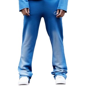 Streetwear personnalisé Impression bouffante 3D Fermeture éclair complète Sweat à capuche et pantalon de survêtement pour homme Ensemble de survêtement pour garçons avec lavage à l'acide - Product Image 3